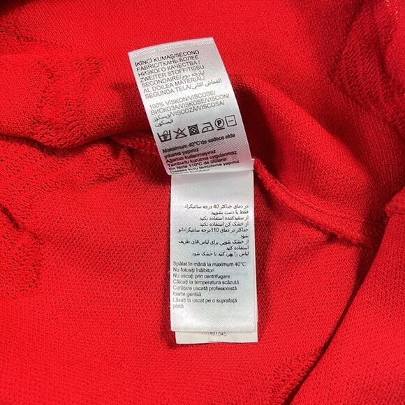 Network cherry red knit fit and flare dress, size small - Picture 9 of 12